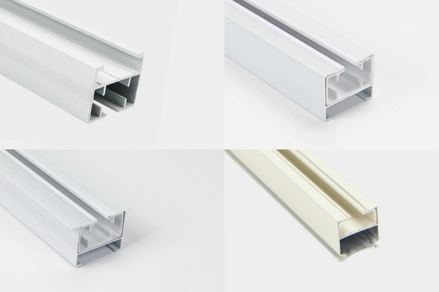 Electric curtain track profiles for motorized curtain systems