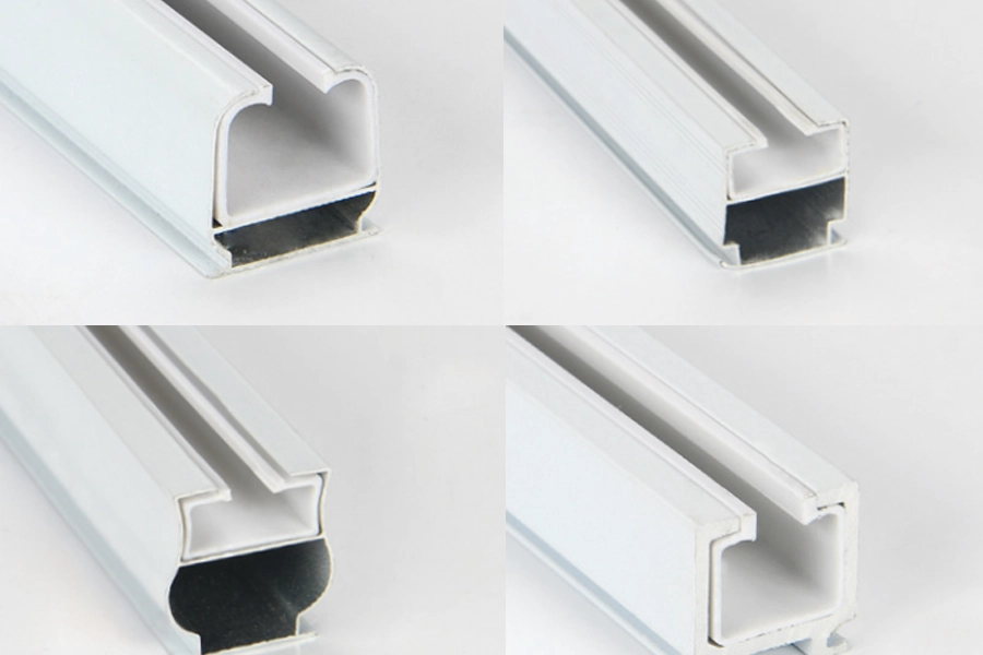 Silent curtain track profiles for smooth and quiet operation
