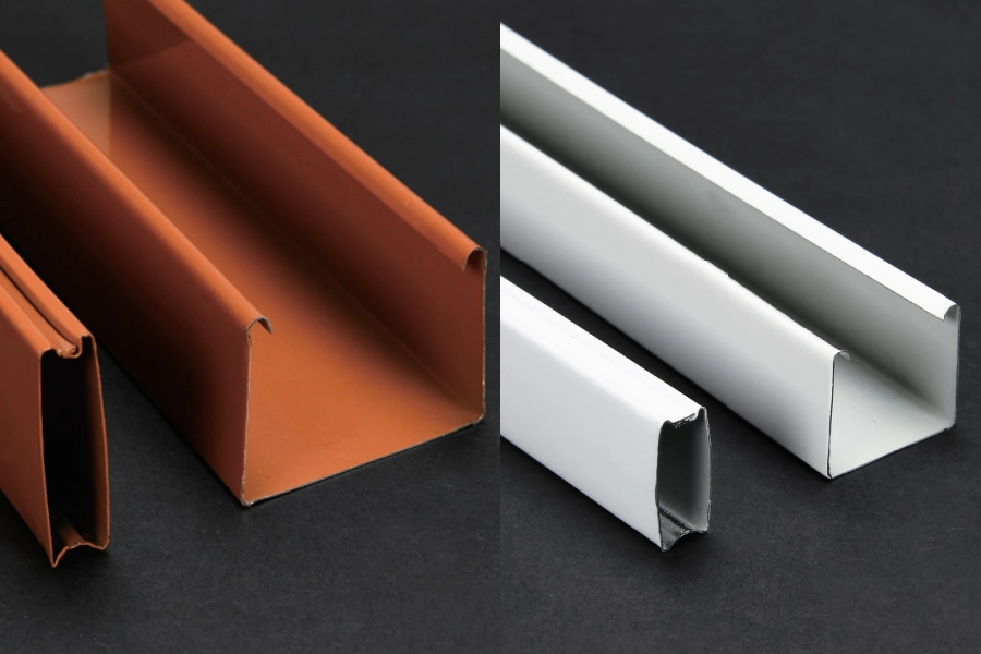 Venetian blind headrail aluminum profiles