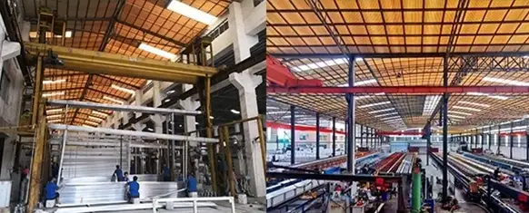 Aluminum profile production line for blind and curtain track components