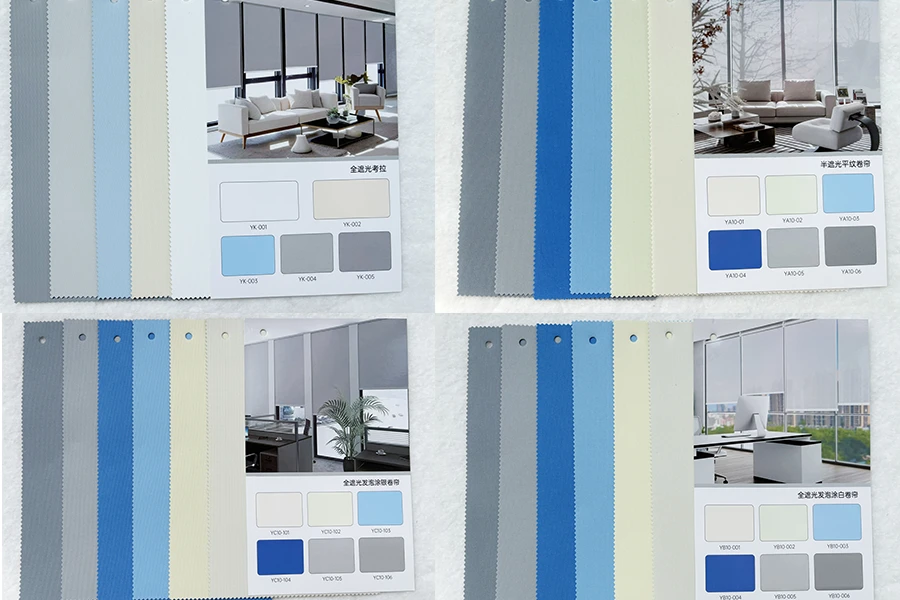 Blackout and functional roller blind fabrics with multiple colors and coating options